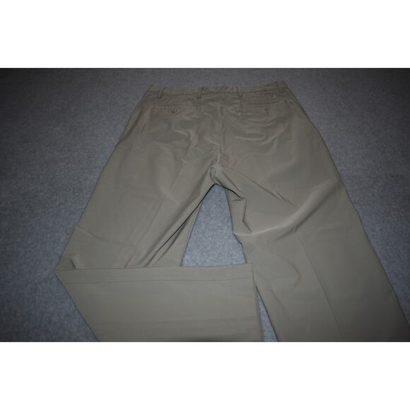 Footjoy Golf Pants Mens Size 36 x 32 Tan Performance Polyester Flat Front - Picture 4 of 6